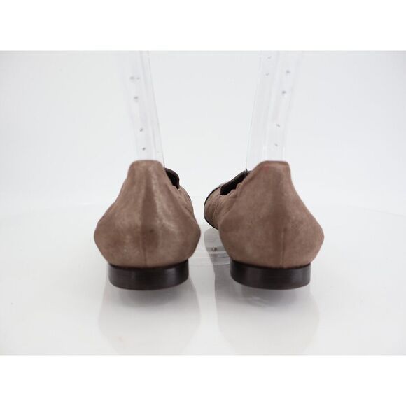 AGL Womens Ballet Flat Women's Size 37 7 Brown Snake Print Leather Slip On Shoes - Picture 5 of 12